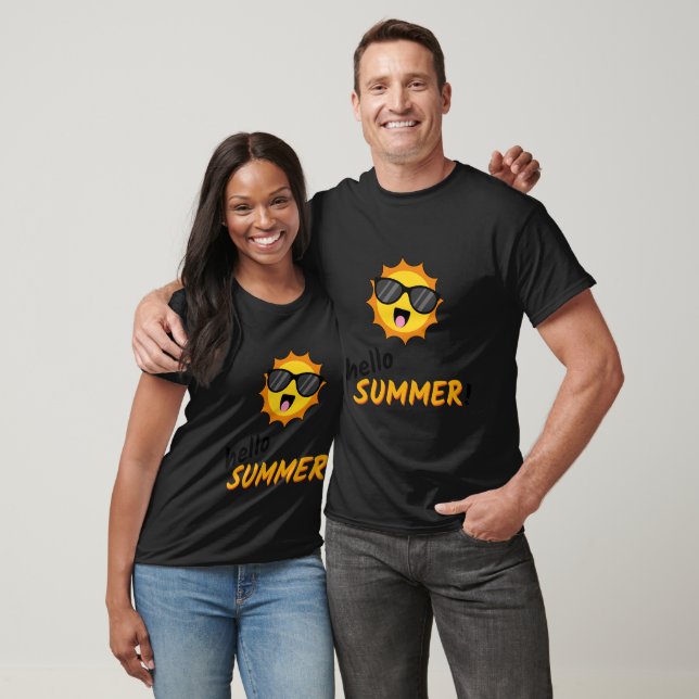 Hello Summer Sun with Sunglasses T-Shirt (Unisex)