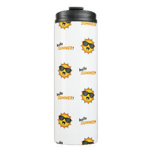 Hello Summer Sun with Sunglasses Thermal Tumbler