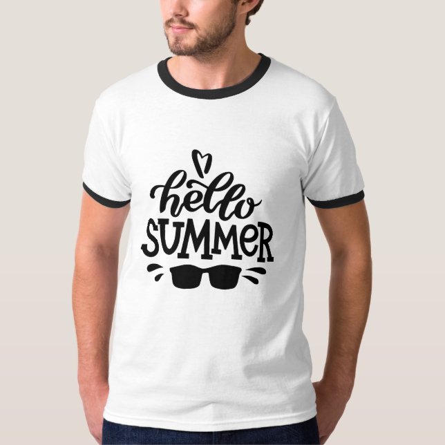Hello Summer Sunglasses T-Shirt (Front)