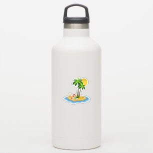 Hello Summer Sunshine Retro Circle Vintage Beach