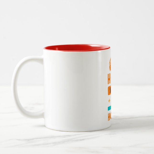 hello summer, time to holiday Two-Tone coffee mug (Left)