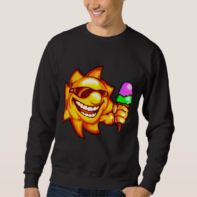 Hello Summer Vacation Ice Cream Popsicle Ice Lolly Sweatshirt (Front)
