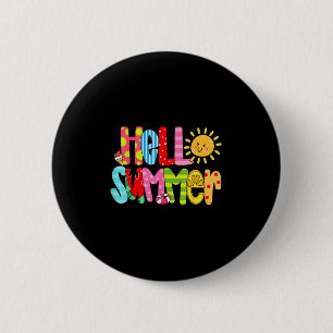 Hello Summer Vacation Ice Cream Popsicle Watermelo 6 Cm Round Badge