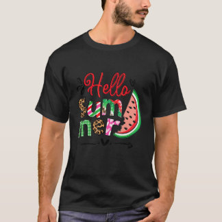 Hello Summer Vacation Summer Break Longer And Long T-Shirt