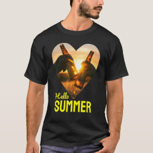 Hello Summer Vacation Sun Beer Sunshine T-Shirt