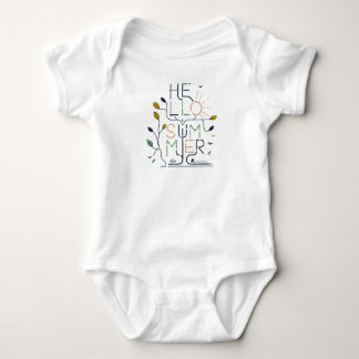 HELLO SUMMER VIBES – Minimal Monoline Baby Bodysuit