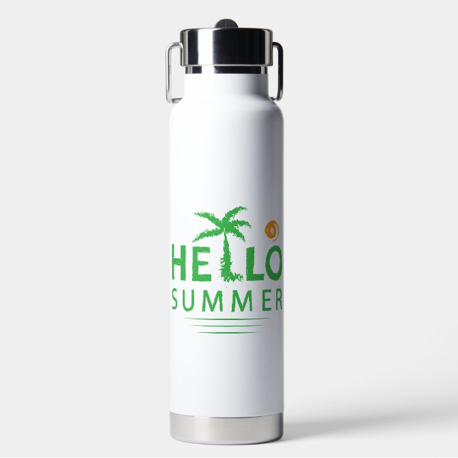 Hello Summer Water Bottle (Front)