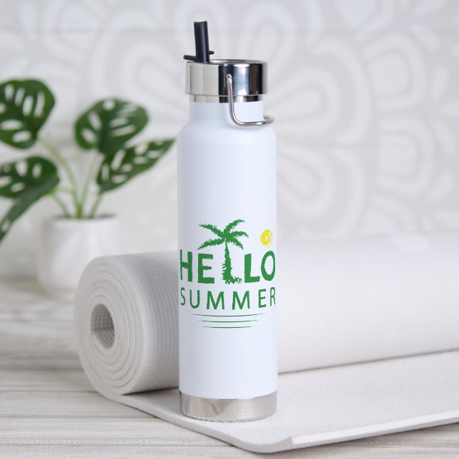 Hello Summer Water Bottle (Yoga (Rotated))