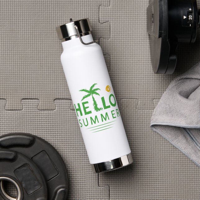Hello Summer Water Bottle (Gym (Rotated))