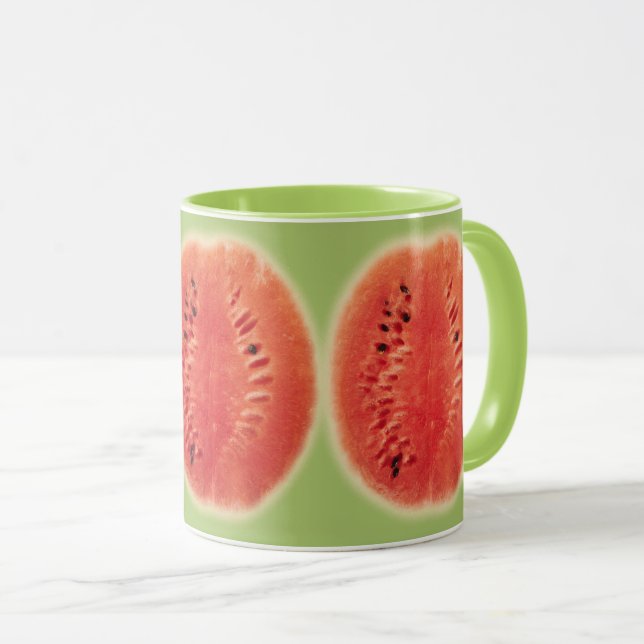 Hello Summer - Watermelon Fresh Tasty Fruit Design Mug (Front Right)