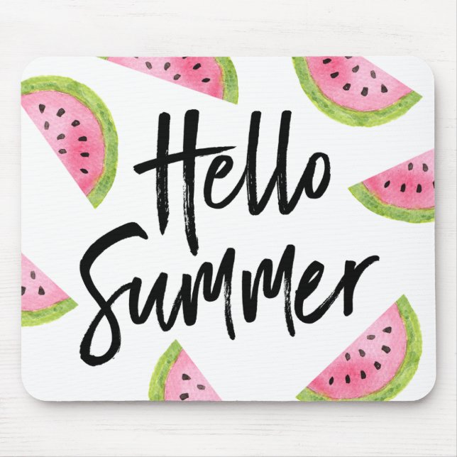 Hello Summer Watermelon Mouse Pad (Front)