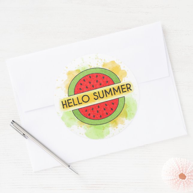 Hello Summer Watermelon Sticker (Envelope)