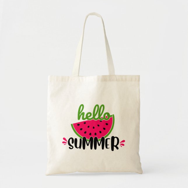 Hello Summer Watermelon  Tote Bag (Front)