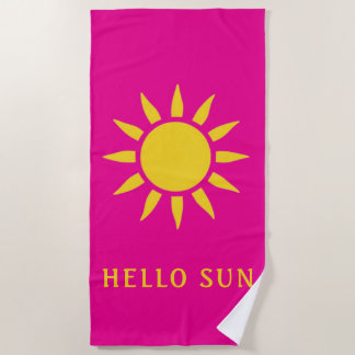 Hello Sun Beach Towel