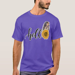 Hello Sunflower Afghan Hound T-Shirt