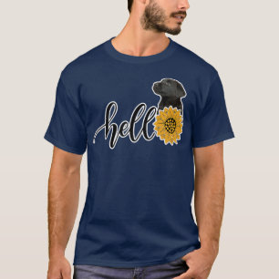 Hello Sunflower Black Lab puppy Premium T-Shirt