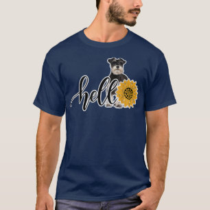 Hello Sunflower Miniature Schnauzer 2 T-Shirt