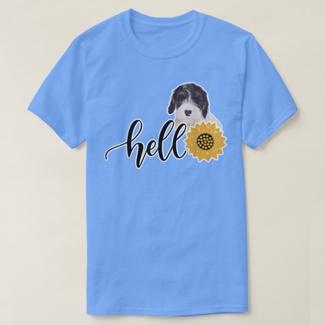 Hello Sunflower Sealyham Terrier  T-Shirt (Design Front)