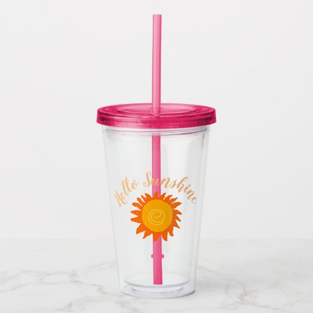 Hello Sunshine Acrylic Tumbler (Front)