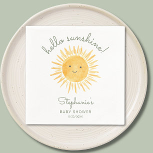 Hello Sunshine Baby Shower Napkin
