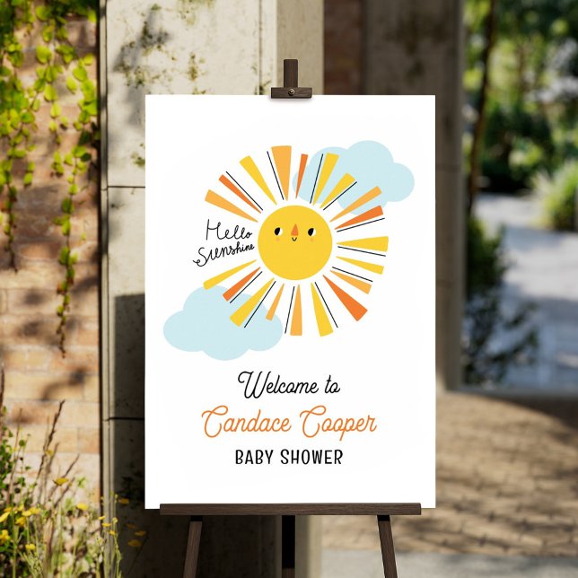Hello Sunshine Baby Shower Welcome Poster (Creator Uploaded)