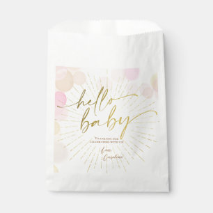 Hello Sunshine Boho Modern Happy Baby Girl Shower Favour Bags