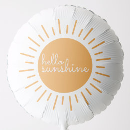 Hello Sunshine Boho Sunshine Gender Neutral Balloon