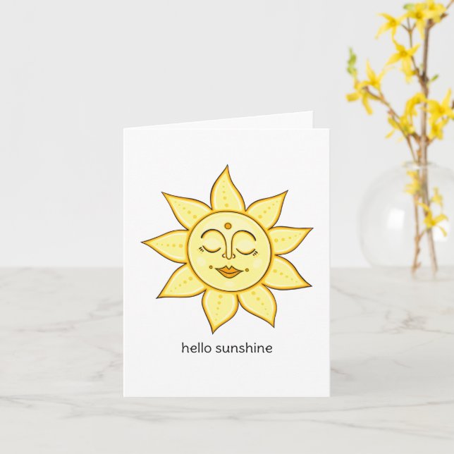 Hello Sunshine Card (Yellow Flower)