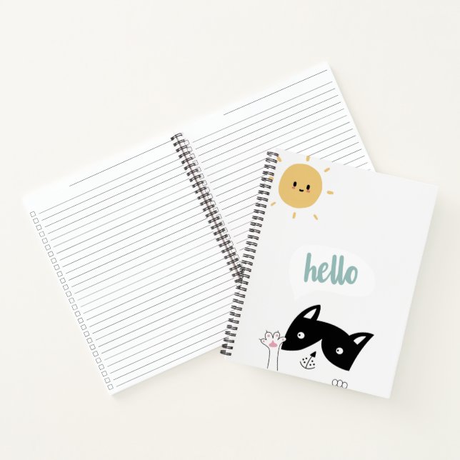 Hello Sunshine Cat  Notebook (Inside)
