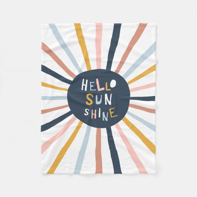 Hello Sunshine Fleece Blanket (Front)