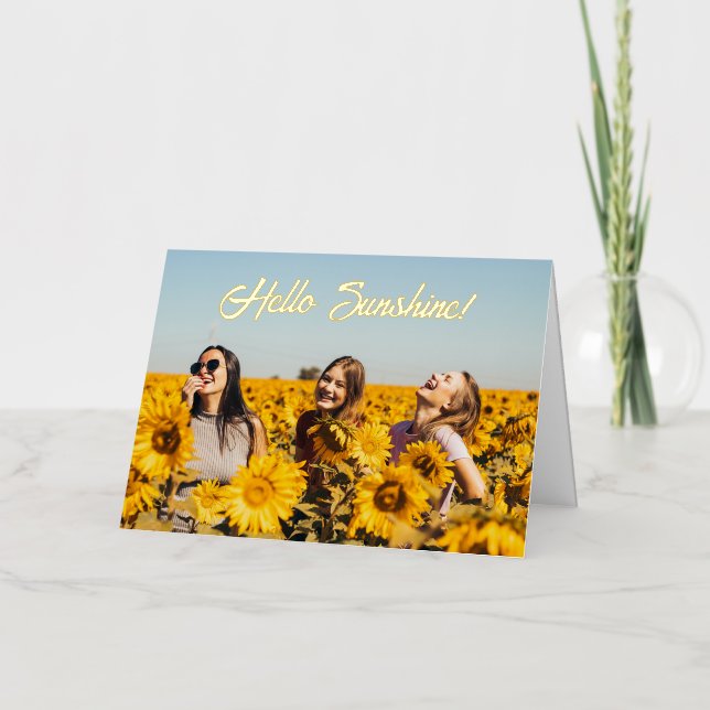Hello Sunshine Foil Greeting Card (Front)