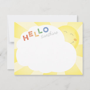Hello Sunshine Illustrated Cheerful Card