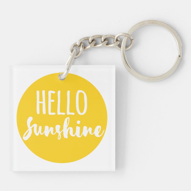 Hello Sunshine Key Ring (Back)