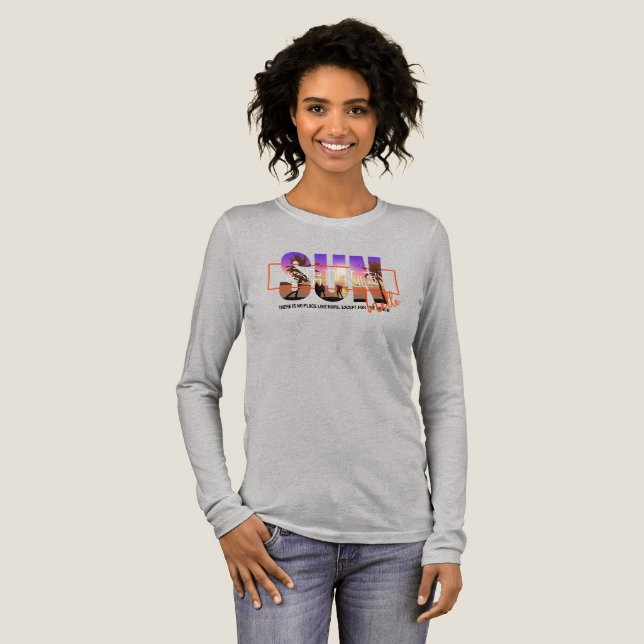 Hello Sunshine (Light mode) | Women's Long Sleeve Tri-Blend Shirt (Full Front)