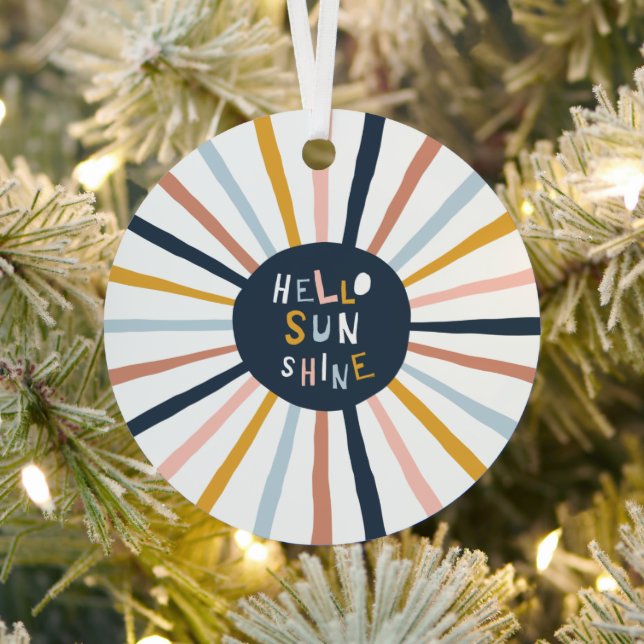 Hello Sunshine Metal Tree Decoration (Insitu)