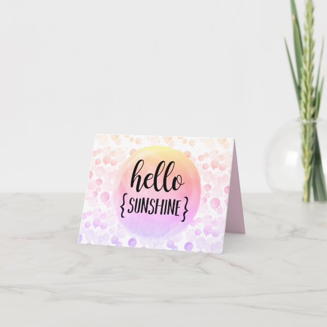 Hello Sunshine Note Card (Front)