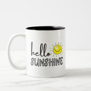 Hello Sunshine Spring Summer Two-Tone Coffee Mug