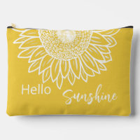 Hello Sunshine Sunflower Outdoor Pillow