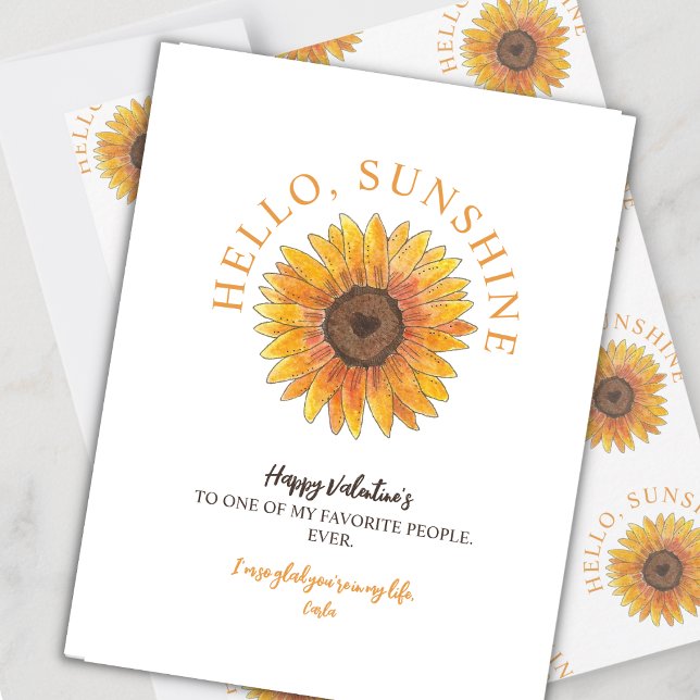 Hello Sunshine Valentine's Day Holiday Card (Creator Uploaded)