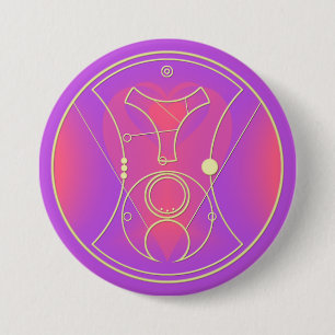 Hello, Sweetie! Pink & Lavender Hearts 7.5 Cm Round Badge