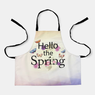 Hello The Spring Flower Apron