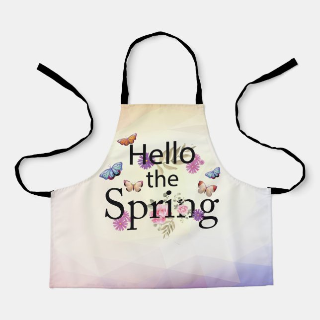 Hello The Spring Flower Apron (Front)