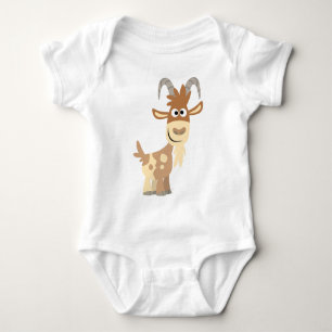 "Hello There!" Cute Cartoon Goat Baby Apparel Bodysuit