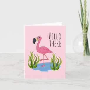 Hello There Flamingo (4.25" x 5.5) envelope inc. Card