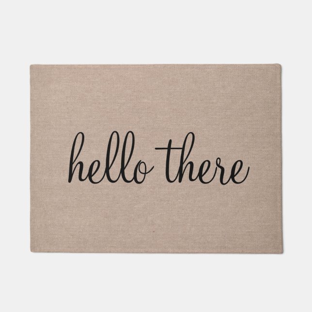 Hello there funny quote saying humour hipster doormat (Front)