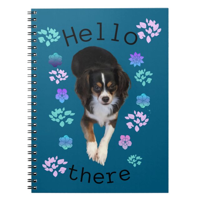Hello There Puppy Spiral Photo Notebook (Front)