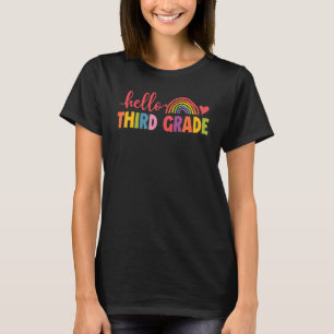 Hello Third Grade   3rd Grade Back To School T-Shirt