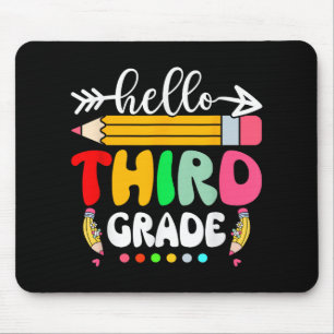 Hello Third Grade 3rd Grade Back To School Teacher Mouse Pad