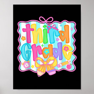 Hello Third Grade 3rd Grade Team Back To School Te Poster