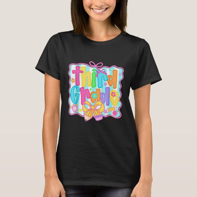 Hello Third Grade 3rd Grade Team Back To School Te T-Shirt (Front)